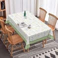 thumbnail image 5 of Vintage Green Floral Rectangle Tablecloth,Stain Resistant Waterproof Table Cover for Rustic Home Kitchen Decor,60x70 Inch, 5 of 7