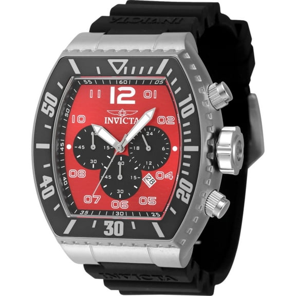 Invicta 47283 Men's Pro Diver Red, Black Dial Chronograph Watch