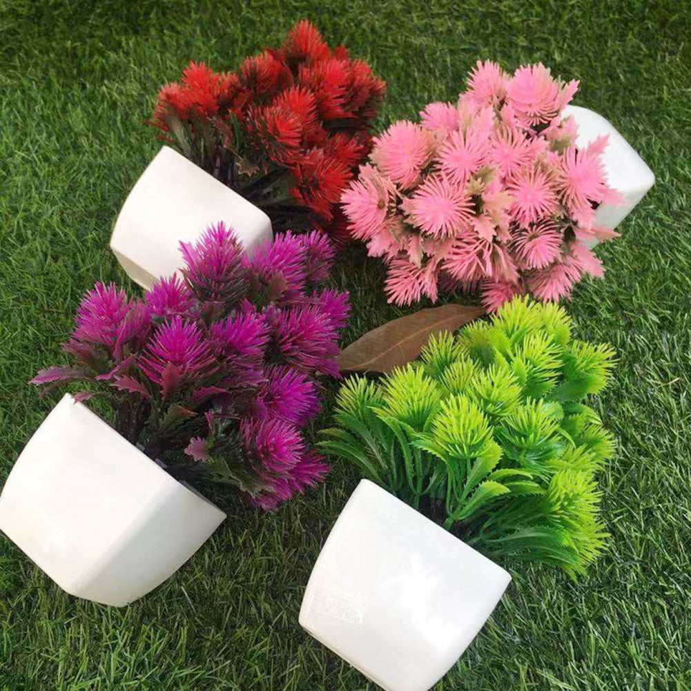 Details about   Artificial Flowers with Pot Gypsophila Green Plants Bonsai Decor Desk Ornament 