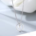 thumbnail image 2 of collar de perlas sencillo, cadena de clavícula de plata a la moda, joyería para el cuello para mujer, 2 of 7