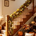 thumbnail image 6 of Autumn Simulated Fruit and Maple Leaf Vines, Artificial Fireplace Garland Decoration, Fall Harvest Hanging Vine for Home Wrapping Indoor Outdoor Wall Door Decor, Green, 6 of 7
