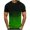 Green, variant on WREESH Mens Stylish Gradient T-Shirts Slim T-Shirts with Contrast Color Crew Neck for Summer Multicolor