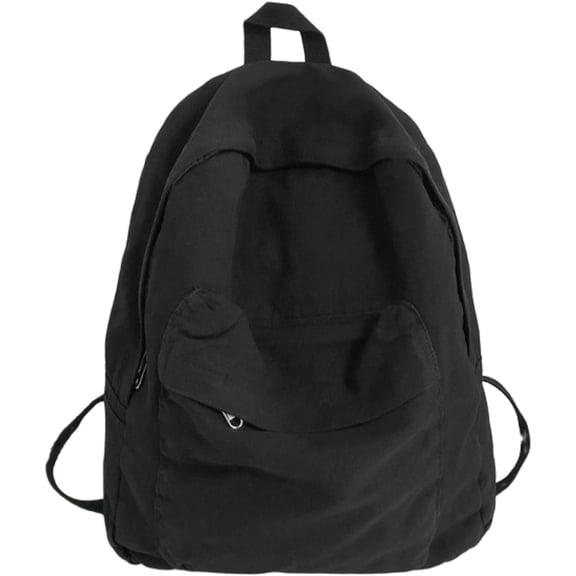 Vintage canvas backpack for women men travel backpack solid color simple backpack laptop backpack rucksack (brown)