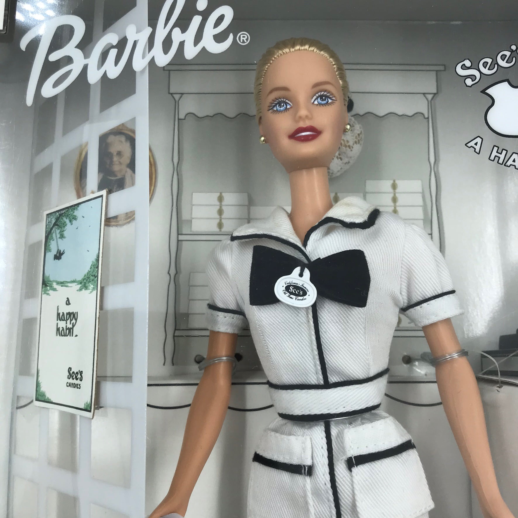 Barbie See's Candies Doll 1999 Blonde, A Happy Habit, First Job
