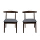 thumbnail image 1 of Ilios Innova | Paquete de 2 Sillas Nordico de Comedor, Estructura de Madera de Caucho Color Nogal, Asiento Tapizado en Gris, Estilo Mid Century Moderno, 1 of 9