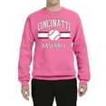 thumbnail image 2 of Wild Bobby City of Cincinnati Baseball Fantasy Fan Sports Unisex Crewneck Sweatshirt, Neon Pink, XX-Large, 2 of 6
