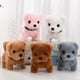 thumbnail image 5 of Electric plush toy puppy can walk, bark, nod and wag its tail 1-3 pet playhouse children's toys (vertical eared teddy bear 【 pink 】), 5 of 5