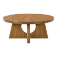 thumbnail image 5 of Furniture of America Amesdat Modern Wood 40-inch Round Coffee Table with Pedestal Base, Walnut, 5 of 12
