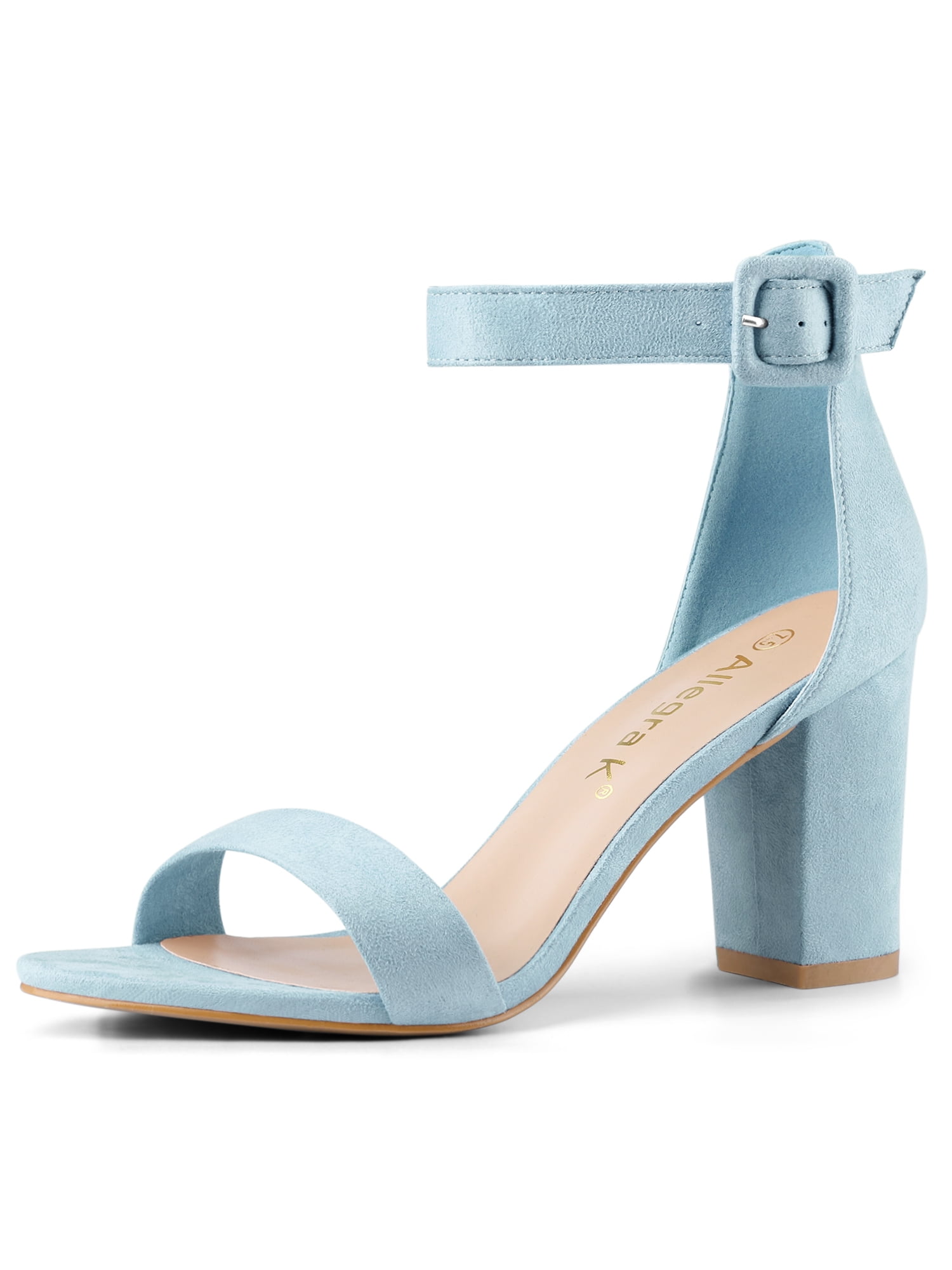 blue heels with ankle strap