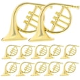 thumbnail image 1 of LEEYNEER 20Pcs Mini Musical Instrument Golden Plastic For Christmas Theme, 1 of 8
