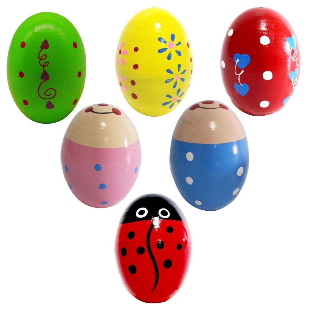 Drums & Percussion 15 Pcs Wooden Percussion Musical Egg Maracas Egg 