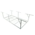 thumbnail image 2 of Display Shelves 3x8FT Overhead Garage Storage Rack, Heavy-Duty Metal Garage Ceiling Storage Rack, 22''-40" Adjustable Ceiling Drop-Down, 600 lb. Loading Weight Capacity, White Color,Wooden Display Sh, 2 of 6