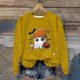 thumbnail image 1 of Ailaofu Women's Halloween Printed Round Neck Casual Sports Long Sleeve Sweatshirt Top Sweatshirt Loose Soft Long Sleeve Pullover Tops, 1 of 6