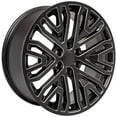 thumbnail image 3 of OE Wheels CV37 22 Inch Rims and Tires Fit Sierra 1500 Style 6x139.7 22x9 Satin Black with Milled Edge - Hollander 5906 - TerraMax RT 285/45-22 (Set of 4), 3 of 5
