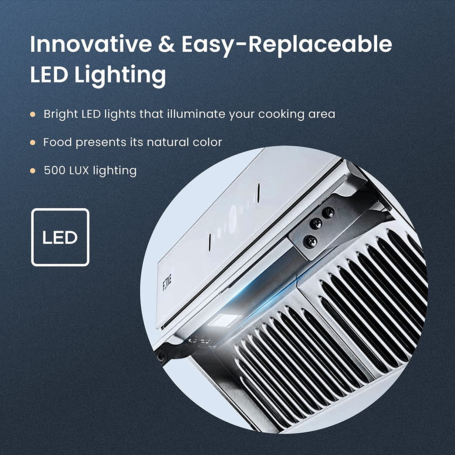 FOTILE inclined  Vent Series 30" 1000 CFM Under Cabinet or Wall Mount Range Hood with 2 LED Lights, Motion and Touch Activation in White Tempered Glass