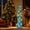 Blue, variant on 5ft Artificial Christmas Tree Sparkling Shiny Tinsel Night Light Decoration, Vivid Color Pvc Xmas Tree with Warm Lights for Indoor Outdoor Holiday Party Home Office Apartment Decor