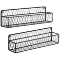 thumbnail image 5 of MyGift 12 Inch Black Chicken Wire Spice Racks, Set of 2, 5 of 6