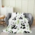 thumbnail image 2 of Panda Playing Bamboo Flannel Fleece Throw Blanket Baby 30"x40" Cartoon Pandas Fuzzy Blanket for Sofa Couch Cartoon Animal All Season Bed Blanket Kawaii Wildlife Plush Blanket Baby 30"x40", 2 of 6