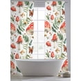 thumbnail image 4 of Red Mushroom Sheer Curtains 108 Inch Length 2 Panels Set, Summer Botanical Butterfly Green Voile Window Treatment Semi Sheer Long Curtains Drapes for Bedroom/Living Room/Kitchen 52"x108"x2, 4 of 7