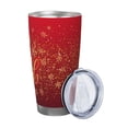 thumbnail image 2 of Haiem Merry Christmas Printed 20oz Straight Skinny Car Cups With Insulated Cup Sleeve Portable Handle, Sports Travel Coffee Mug, Stainless Steel, Insulated-Without Straw, 2 of 8
