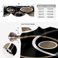 thumbnail image 6 of Black Brown Tie Up Valance Curtains for Windows, Kitchen Curtains Window Treatments, White Circle Modern Minimalist Geometric Short Window Shades Valances for Bedroom Bathroom Cafe 42"x12", 6 of 8