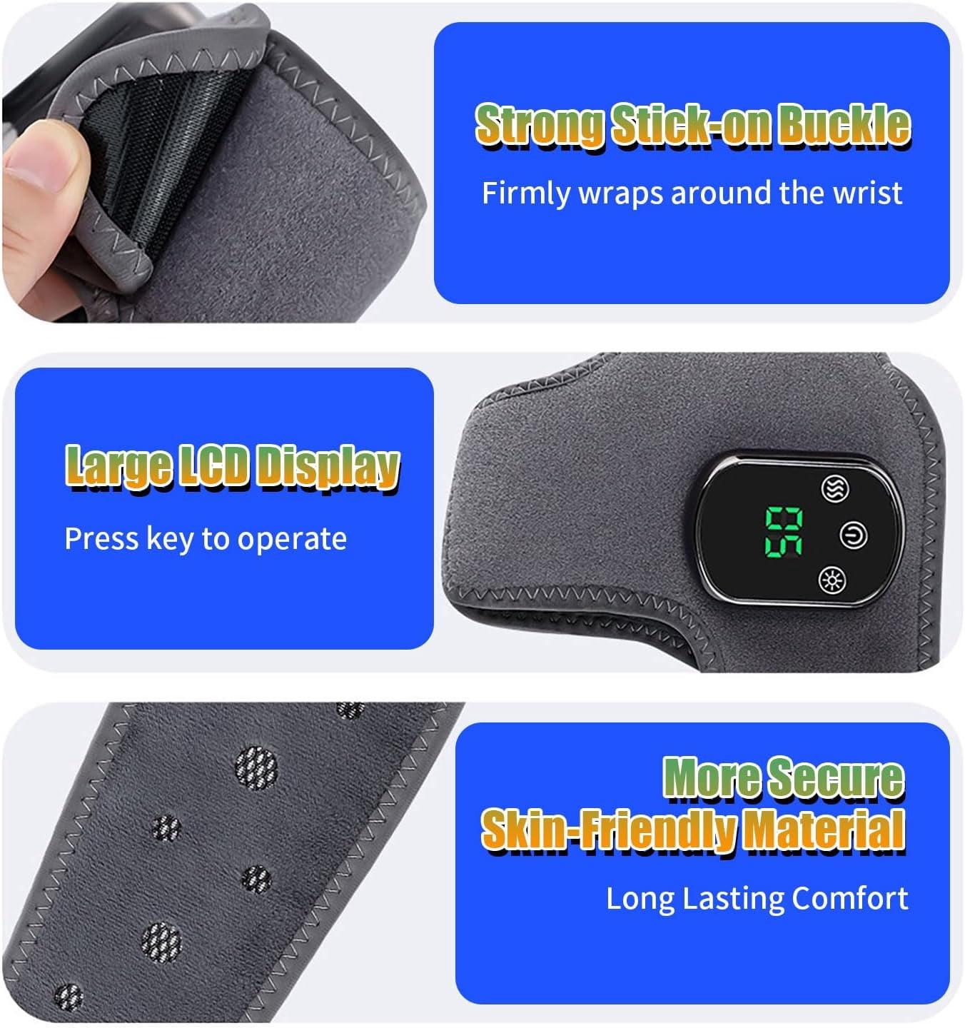 Triple Method Massager – 3-in-1 Therapy with Vibration & 5 Heat Levels, Boosts Circulation, Relieves Neuropathy, Plantar Fasciitis, Tendinitis & Chronic Foot Pain