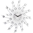 thumbnail image 2 of Decorative Clock, Sparkling Bling Metallic Silver Flower-Shaped Wall Clock for Living Room Office, 2 of 3