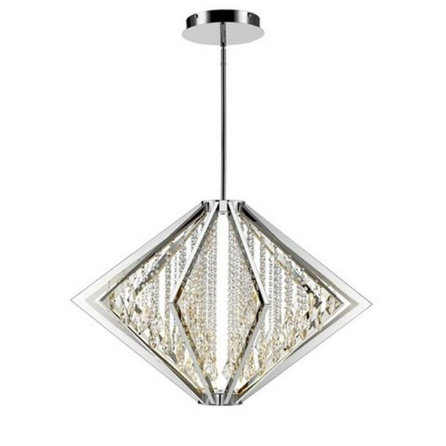 Golden Lighting C351-L-CH Lunette Grand Pendentif LED en Chrome