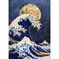 thumbnail image 1 of Retro Abstract Blue and White Porcelain Landscape Mountains and Rivers Canvas Printing Home Wall Decoration Frameless Painting50 x 70 cm, frameless,SKU-07, 1 of 7