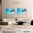 thumbnail image 4 of Elephant Stock Maldives Beach Coast Wall Art - Horizontal Canvas Wall Art - Living Room Wall Decor - Beach Canvas - Blue And Beige Decor - 51" x 34", 4 of 8