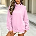 thumbnail image 6 of Brqkzdu Women Mock Neck Sweatshirt Drop Long Sleeve Casual Oversized Sweatshirts Fall Lightweight Loose Fit Comfy Pullover Sweatshirt, 6 of 10