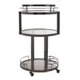 thumbnail image 4 of Safavieh Tio 3 Tier Modern Glam Round Bar Cart with Wine Rack, 4 of 8