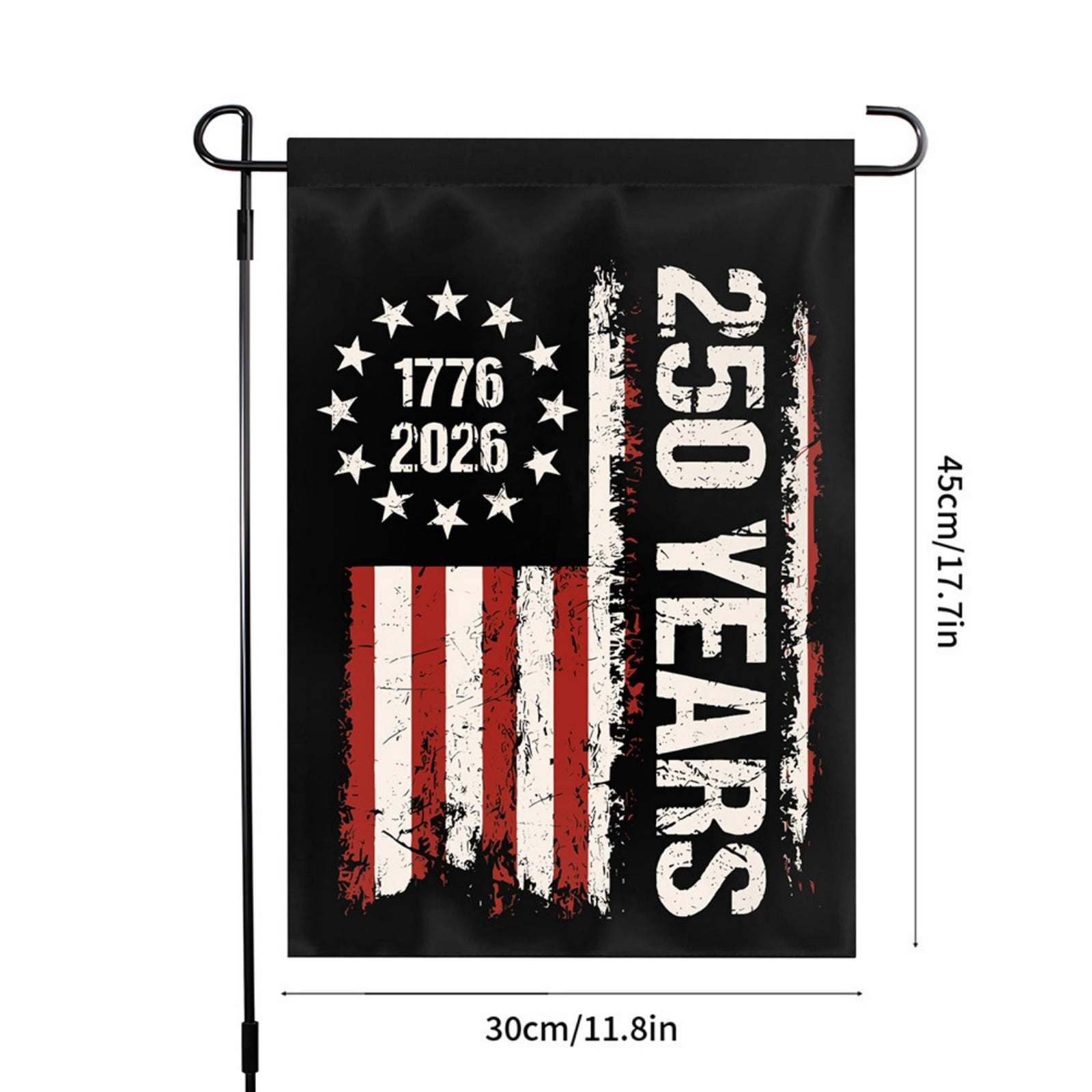 Leatfisat 250Th Anniversary America House Flag 18 Inch Double Sided,250 Anniversary Usa Anniversary Patriotic 1776-2026 Semiquincentennial Banner Commemorative Outdoor Outside Decoration