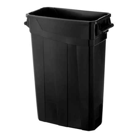 Slim Tall Trash Can Tall Skinny Trash Can Thin Trash Can Bar Trash Can Garbage Can Tall (Black, 23 Gallon PRO)