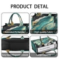 thumbnail image 4 of Large Capacity Tote Bag,Teal Marble Gold Wave Pattern Handbag Fashion Luxury Tote Bag,15.7"x13"x 5.1" Inches,Laptop Compatible, 4 of 6