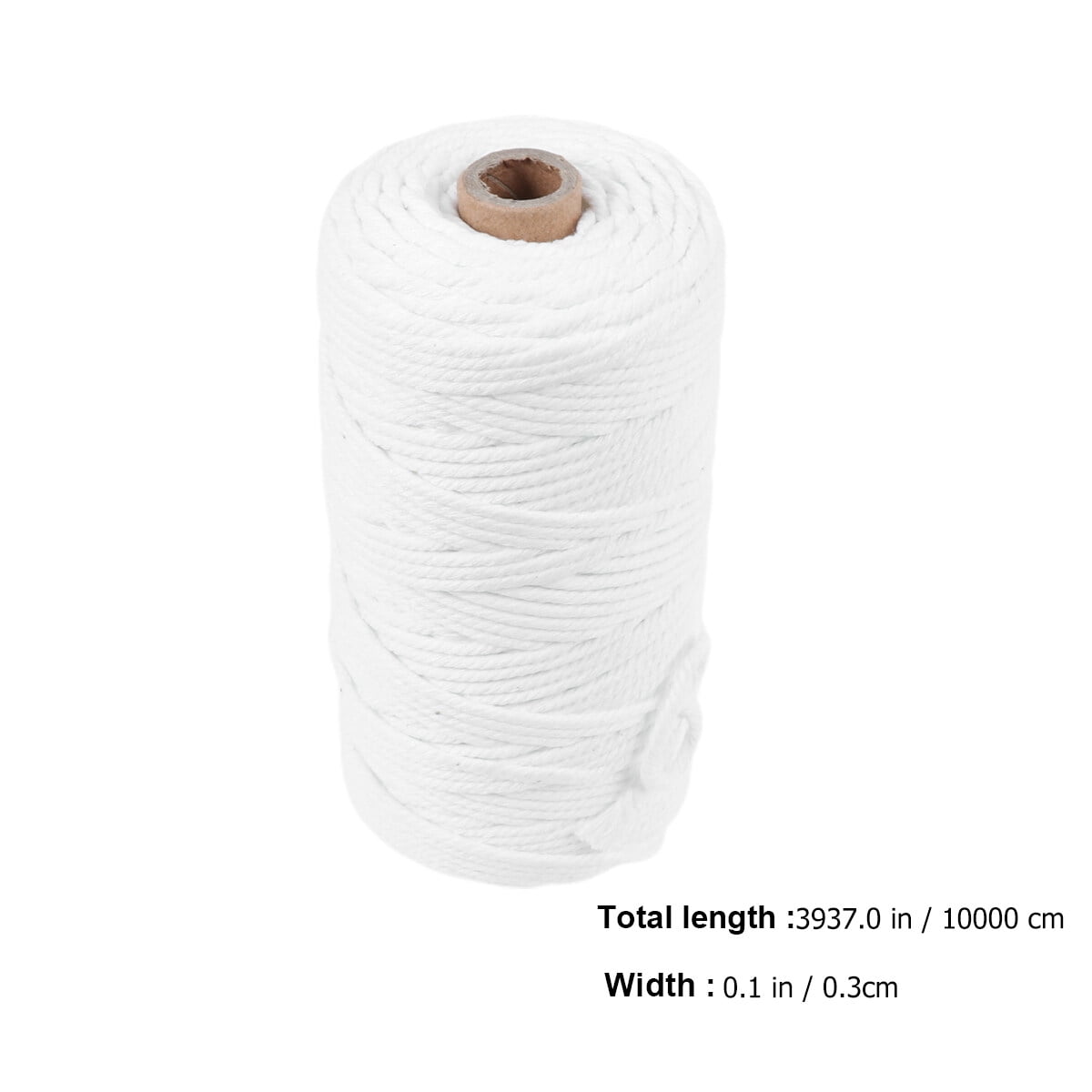 100 Macrame Thread Braided Cotton Cord Rope for Handmade Crafts Natural Weave