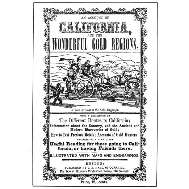 Gold Rush Guidebook 1849 Ncover Of A Guide To The Gold Fields Of California Printed At Boston Massachusetts In 1849 Roll Walmart Com Gold Rush Guidebook 1849 Ncover Of A Guide To The Gold Fields Of California Printed At Boston Massachusetts In 1849 Roll Walmart Com