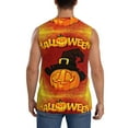 thumbnail image 4 of Easygdp Halloween Pumpkin Men's Breathable Tank Tops Sleeveless Sporty T Shirts for Basketball, Mountaineering, Bodybuilding -3X-Large, 4 of 8