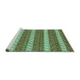 thumbnail image 2 of Ahgly Company Machine Washable Indoor Rectangle Abstract Turquoise Blue Modern Area Rugs, 4' x 6', 2 of 4