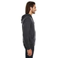 thumbnail image 3 of Threadfast Apparel Triblend French Terry Full-Zip (321Z) Black Heather, 2XL, 3 of 3