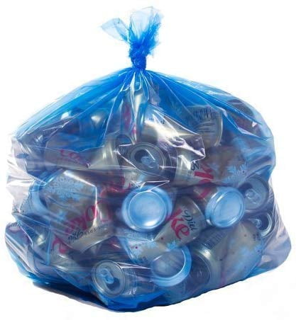 1.2 Mil Toughbag Blue Recycling Bags 100 23x10x46 40 Gallon