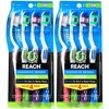 Reach Advanced Design Curve Firm Toothbrushes, 4 Count (Pack of 2) Total 8 Toothbrushes, Colors May Vary