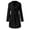 Black, variant on Women's Woolen Coat Solid Color Tie Mid-Length Woolen Coat