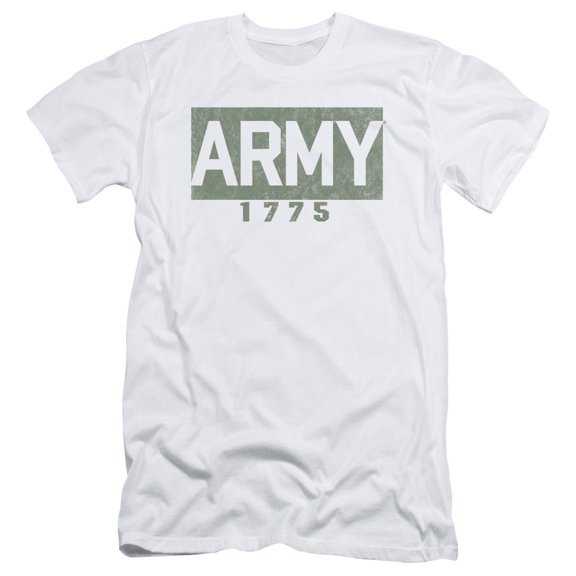 Army Block S/S Adult 30/1 T-Shirt White