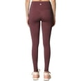 thumbnail image 2 of Made by Johnny Women's Peached Front Seamless Leggings with Inner Pocket Full-Length Yoga Pants XXL WINE, 2 of 6