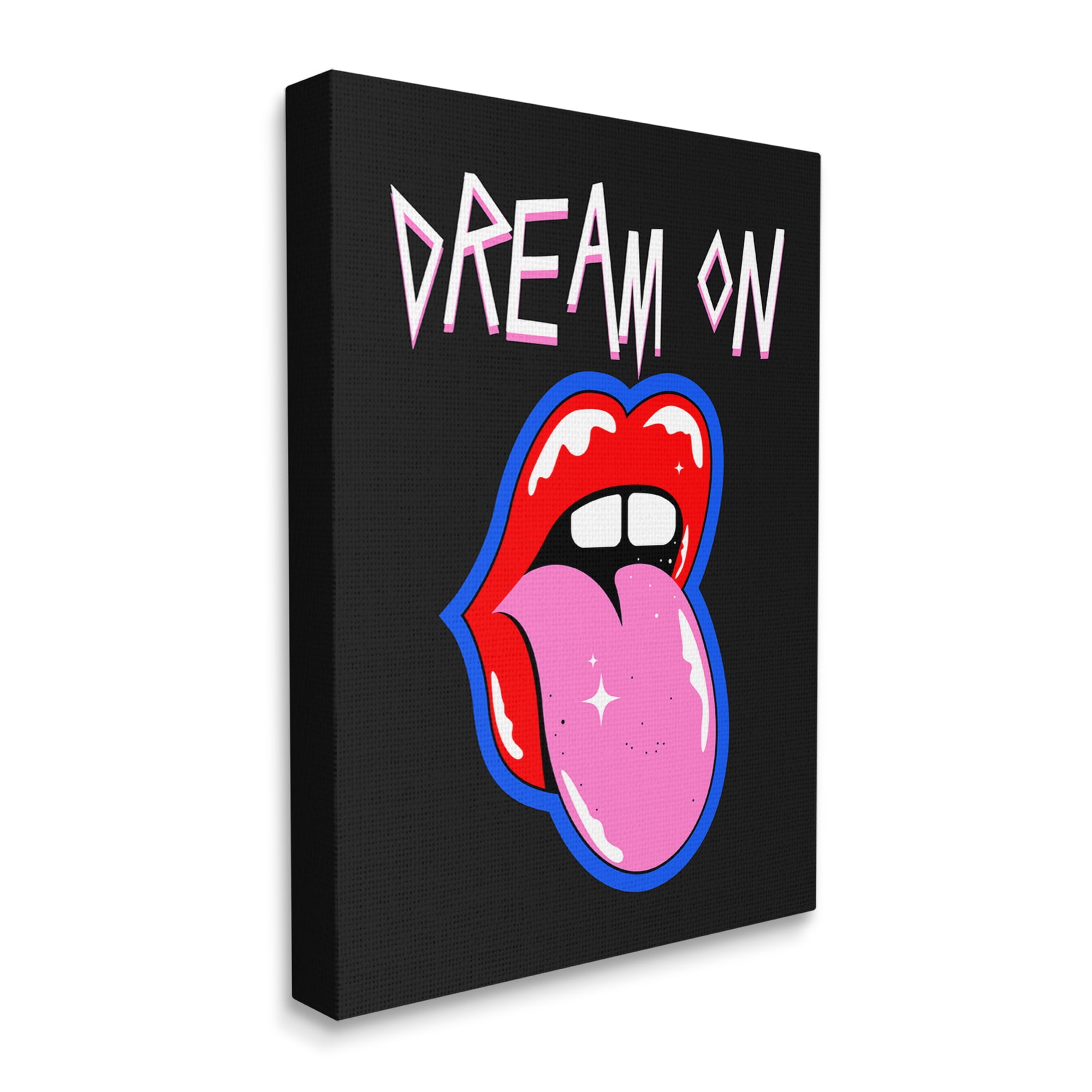 Stupell Industries Dream On with Music Symbol Abstract Painting Gallery Wrapped Canvas Art Print Wall Art, 16 x 20