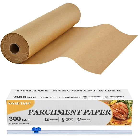 Rollo de papel pergamino SMARTAKE 13 cm x 85 m, 27,9 m², antiadherente
