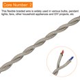 thumbnail image 3 of Retorcido Tela Cubierto Cable 2 Núcleo 18AWG 10 m/32,8 Pies, Vintage Tejido Tela Electricidad Cable para Colgante Luz Bricolaje Proyecto, Gris, 3 of 5