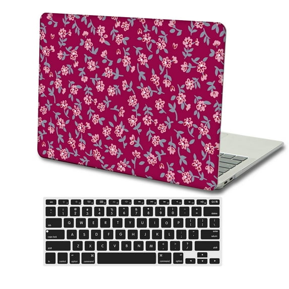 KSK KAISHEK Only for MacBook Pro 16" Case 2023 - 2021 Rel. Model A2780 M2/A2485 M1, Plastic Hard Shell + Black Keyboard Cover, Flower 55