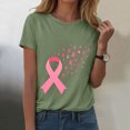 thumbnail image 5 of Women Breast Cancer Print T Shirt Short Sleeve Women Short Sleeve Round Neck Tee Womens Basic T Shirts Tops, 5 of 8